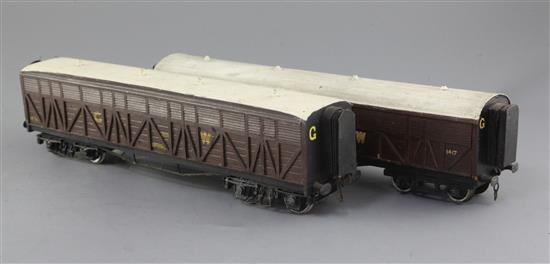 A set of two GWR Siphon Waggons: Nos.13596 and 1417